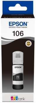 epson 106 negro photo botella de tinta original c13t00r140