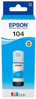 epson 104 cyan botella de tinta original c13t00p240