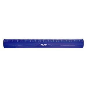 milan regla flexible y resistente longitud 30cm color azul translucido