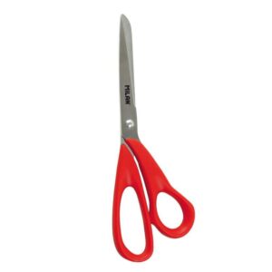 milan tijeras oficina con cuchilla de acero inoxidable mango de plastico rojo longitud 20cm color rojo