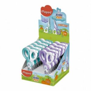 maped kidikut tijera escolar punta redonda 12cm cuchillas en fibra de vidrio mango de plastico simetrico colores surtidos