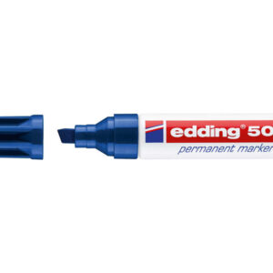 edding 500 rotulador permanente punta biselada trazo entre 2 y 7 mm. recargable secado instantaneo color azul