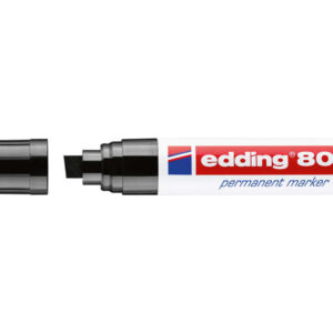 edding 800 rotulador permanente punta biselada trazo entre 4 y 12 mm. recargable secado instantaneo color negro