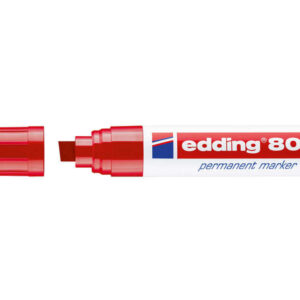 edding 800 rotulador permanente punta biselada trazo entre 4 y 12 mm. recargable secado instantaneo color rojo