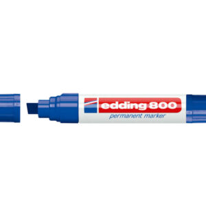 edding 800 rotulador permanente punta biselada trazo entre 4 y 12 mm. recargable secado instantaneo color azul