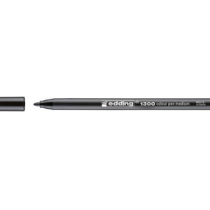 edding 1300 rotulador punta redonda trazo 2 mm. tinta con base de agua color negro
