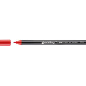 edding 1300 rotulador punta redonda trazo 2 mm. tinta con base de agua color rojo