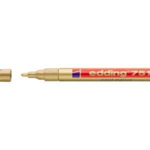 edding 751 rotulador permanente punta redonda trazo entre 1 y 2 mm. tinta opaca secado rapido color oro
