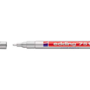 edding 751 rotulador permanente punta redonda trazo entre 1 y 2 mm. tinta opaca secado rapido color plata