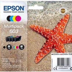 epson 603 pack de 4 cartuchos de tinta originales c13t03u64010