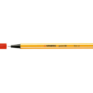 stabilo point 88 rotulador de punta fina de fibra trazo de 0.4 mm tinta con base de agua color rojo