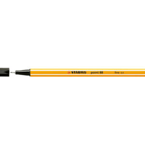 stabilo point 88 rotulador de punta fina de fibra trazo de 0.4 mm tinta con base de agua color negro