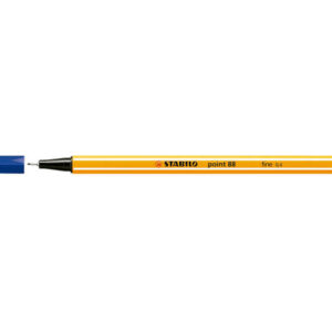 stabilo point 88 rotulador de punta fina de fibra trazo de 0.4 mm tinta con base de agua color azul oscuro