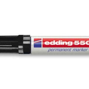 edding 550 rotulador permanente punta redonda trazo entre 3 y 4 mm. recargable secado rapido color negro
