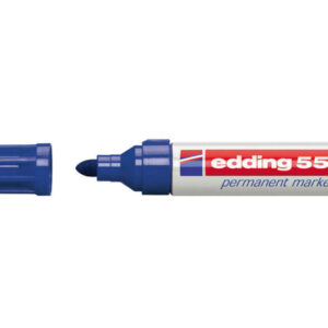 edding 550 rotulador permanente punta redonda trazo entre 3 y 4 mm. recargable secado rapido color azul