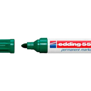 edding 550 rotulador permanente punta redonda trazo entre 3 y 4 mm. recargable secado rapido color verde