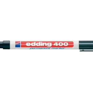 edding 400 rotulador permanente punta redonda trazo 1 mm. recargable secado rapido color negro