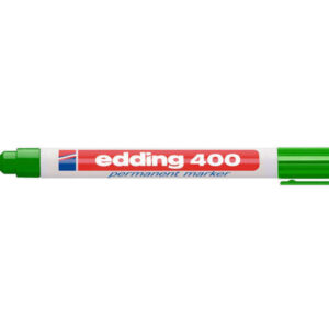 edding 400 rotulador permanente punta redonda trazo 1 mm. recargable secado rapido color verde