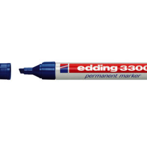 edding 3300 rotulador permanente punta biselada trazo entre 1 y 5 mm. tinta casi inodora secado rapido color azul