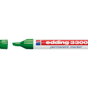 edding 3300 rotulador permanente punta biselada trazo entre 1 y 5 mm. tinta casi inodora secado rapido color verde