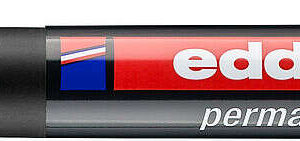 edding 330 rotulador permanente punta biselada trazo entre 1 y 5 mm. tinta casi inodora capuchon con clip secado rapido color negro