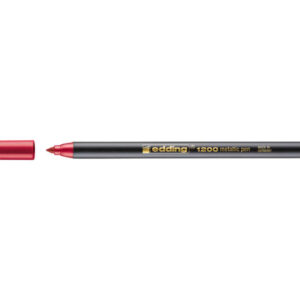 edding 1200 rotulador punta redonda trazo 1mm tinta con base de agua color rojo metalizado