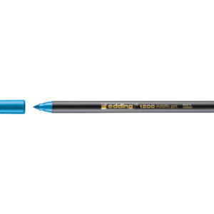 edding 1200 rotulador punta redonda trazo 1mm tinta con base de agua color azul metalizado