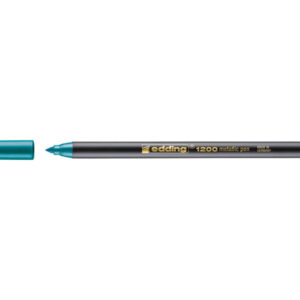 edding 1200 rotulador punta redonda trazo 1mm tinta con base de agua color verde metalizado