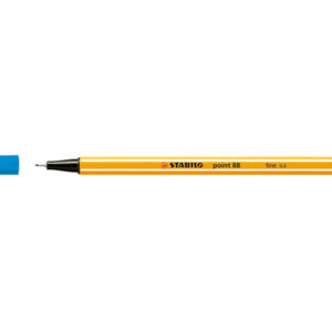 stabilo point 88 rotulador de punta fina de fibra trazo de 0.4 mm tinta con base de agua color azul
