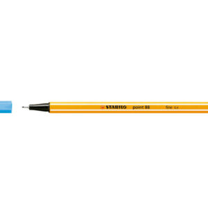 stabilo point 88 rotulador de punta fina de fibra trazo de 0.4 mm tinta con base de agua color azul celeste