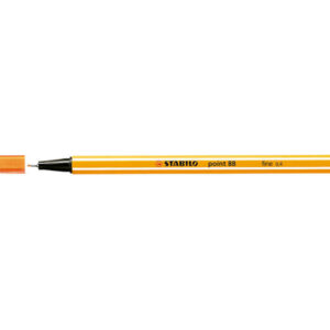stabilo point 88 rotulador de punta fina de fibra trazo de 0.4 mm tinta con base de agua color naranja