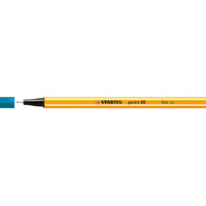 stabilo point 88 rotulador de punta fina de fibra trazo de 0.4 mm tinta con base de agua color azul turquesa
