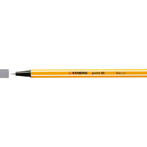 stabilo point 88 rotulador de punta fina de fibra trazo de 0.4 mm tinta con base de agua color gris oscuro