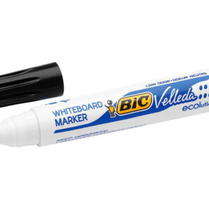 bic velleda 1701 ecolutions marcadores para pizarra punta redonda trazo de 1.5 mm tinta con base de alcohol ecologico borrado optimo color negro