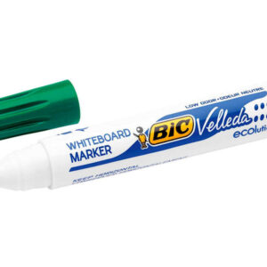 bic velleda 1701 ecolutions marcadores para pizarra punta redonda trazo de 1.5 mm tinta con base de alcohol ecologico borrado optimo color verde