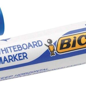 bic velleda 1751 ecolutions marcadores para pizarra punta biselada trazo entre 3mm y 5.5mm tinta con base de alcohol ecologico borrado optimo color azul