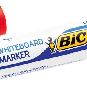 bic velleda 1751 ecolutions marcadores para pizarra punta biselada trazo entre 3mm y 5.5mm tinta con base de alcohol ecologico borrado optimo color rojo