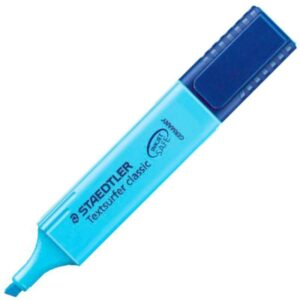 staedtler textsurfer classic 364 marcador fluorescente punta biselada trazo entre 1 5mm tinta con base de agua color azul
