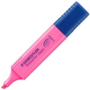 staedtler textsurfer classic 364 marcador fluorescente punta biselada trazo entre 1 5mm tinta con base de agua color rosa