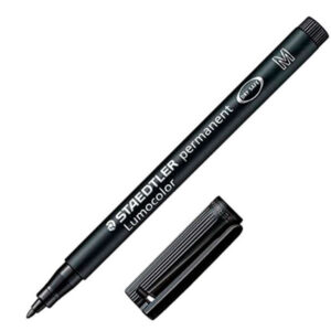 staedtler lumocolor 317 rotulador permanente punta media redonda trazo 1mm aprox capuchon con clip secado rapido color negro