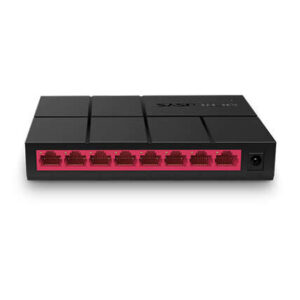 mercusys switch 8 puertos gigabit rj45 10/100/1000mbps diseño compacto plug & play tecnologia verde