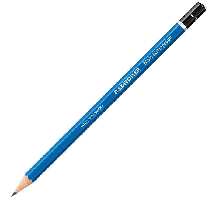 staedtler mars lumograph 100 lapiz de grafito hexagonal mina b ultrarresistente de 2mm madera de bosques sostenibles caja de 12 ud