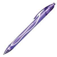 bic gel ocity quick dry boligrafo retractil punta media de 0.7mm tinta de gel secado ultra rapido no mancha el papel color violeta
