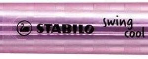 stabilo swing cool marcador fluorescente cuerpo plano punta biselada trazo entre 1 y 4mm tinta con base de agua antisecado color rosa