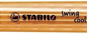 stabilo swing cool marcador fluorescente cuerpo plano punta biselada trazo entre 1 y 4mm tinta con base de agua antisecado color naranja