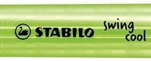 stabilo swing cool marcador fluorescente cuerpo plano punta biselada trazo entre 1 y 4mm tinta con base de agua antisecado color verde