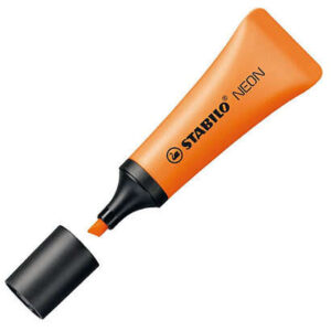 stabilo neon 72 marcador fluorescente trazo entre 2 y 5mm tinta con base de agua cuerpo en forma de tubo color naranja