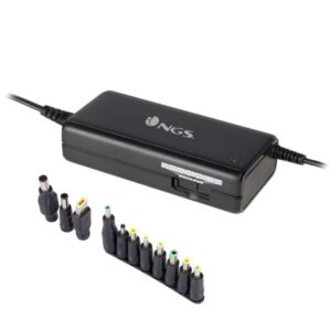 ngs ban cargador de portatil universal 90w 11 adaptadores voltaje 12 20v indicador led