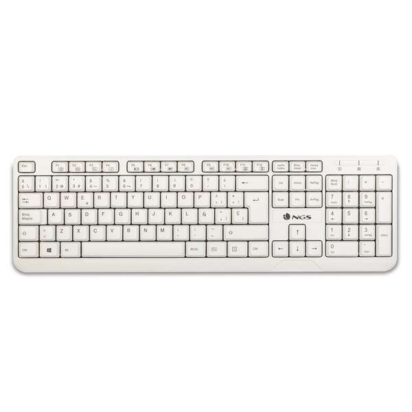 ngs spike teclado usb 12 teclas multimedia cable de 1.40m color blanco