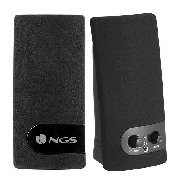 ngs soundbass 150 altavoces 2.0 usb 4w entrada jack 3.5mm controles en altavoz color negro